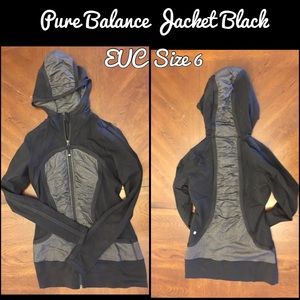 Lululemon Pure Balance Jacket Black EUC Size 6
